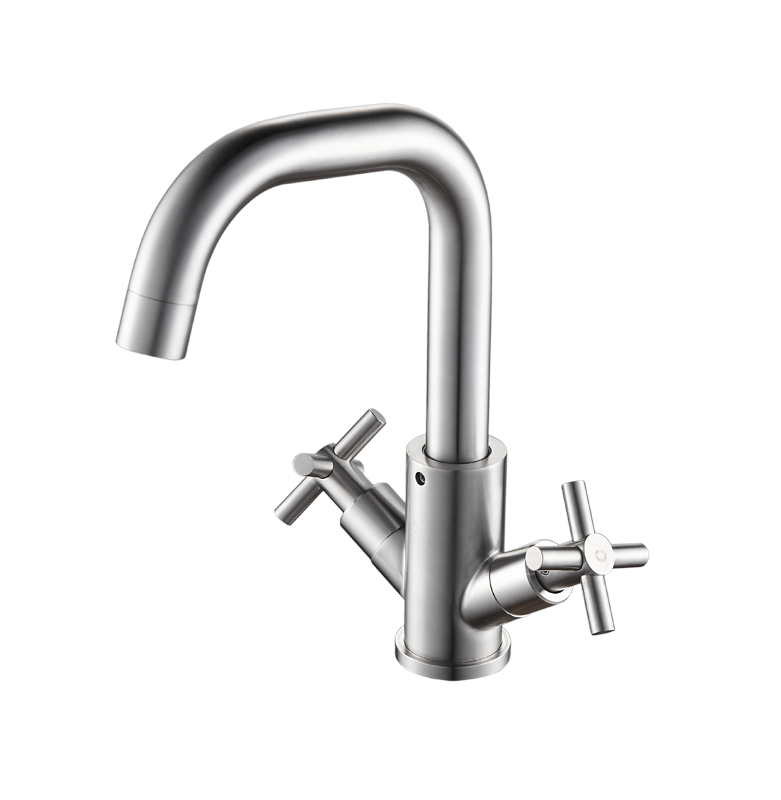 Double Handle SUS Basin Faucet H44-401L